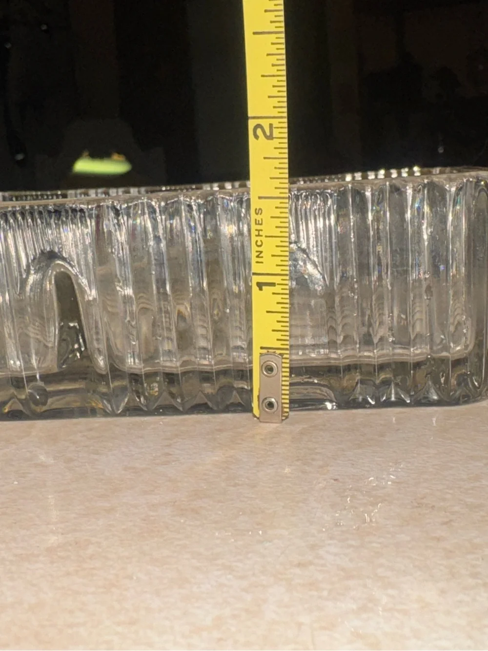 Vintage Crystal two sided candy dish
